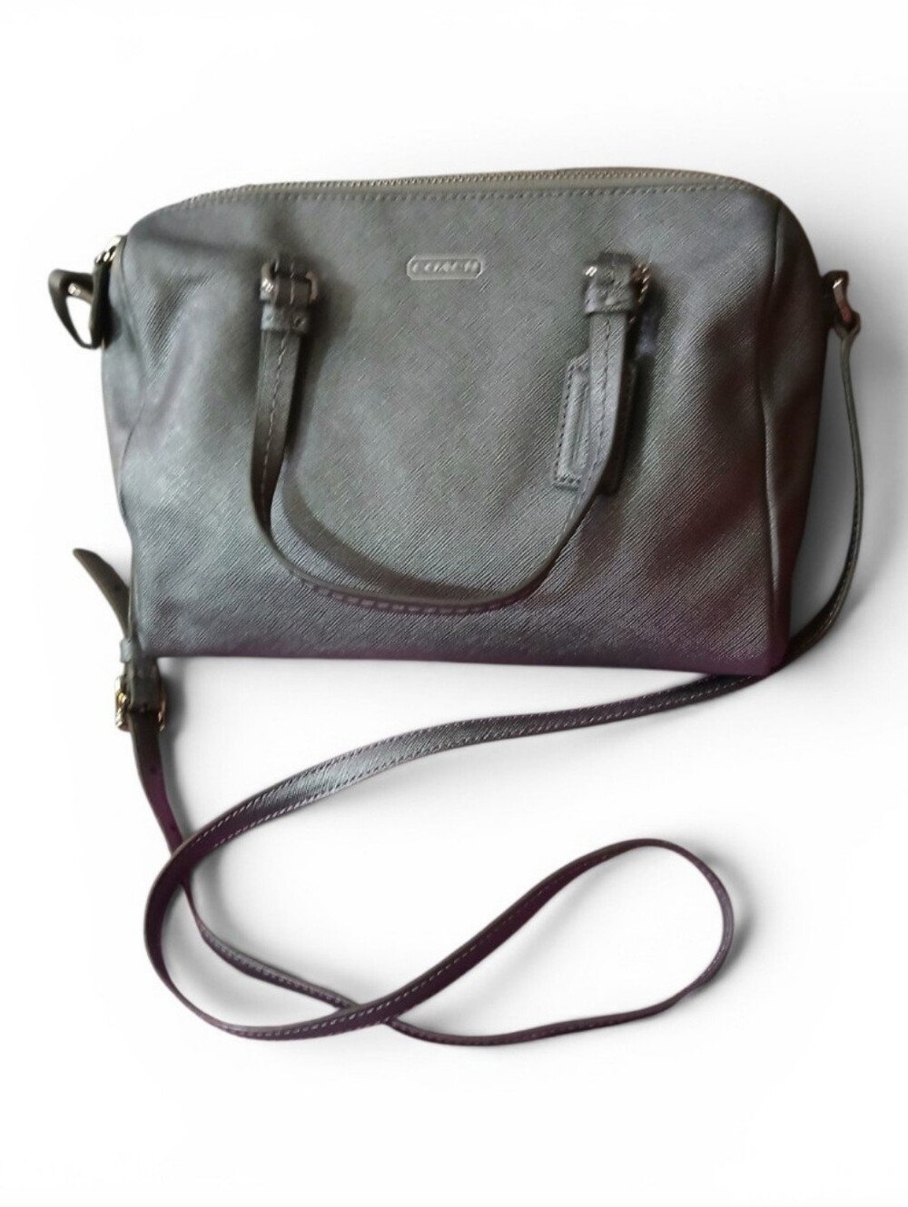 Coach Peyton Crossbody Gray Satchel